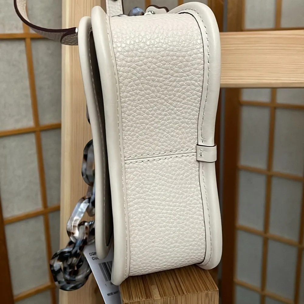 Coach Micro Wavy Dinky Bag In Coachtopia Leather / Cloud NWT - Picture 11 of 17